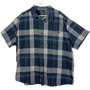 Woolrich Mens Pepper Creek Modern Fit Short Sleeve Plaid Shirt Size 3XL